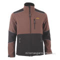 Kaki met zwarte Softshell jas